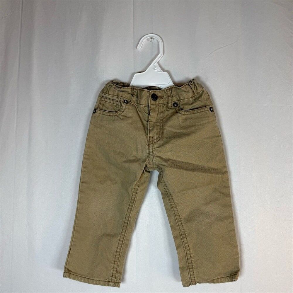 OshKosh B'gosh Toddler Unisex Jeans Tan Slim Straight 5-Pocket Elastic Waist